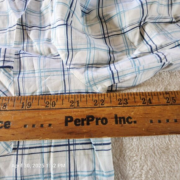 Vintage Sears Roebuck Co Men's Medium Cotton/Poly Long Sleeve Pajama Top Blue - Picture 5 of 7